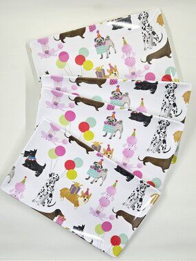 🐕🍽Cynthia Rowley Party Pups Happy Dogs Appetizer Plates 🐕🍽
